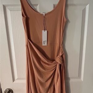 LBLC the Label Asymmetrical Eva Side Tie Wrap Dress